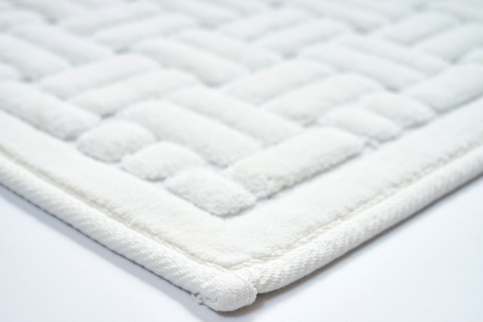 Mijölnir Juego de alfombrillas de baño de algodón en crema (2 piezas)